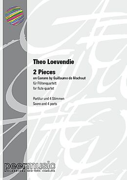 Theo Loevendie Notenblätter 2 Pieces on Canons by Guillaume de Machaut