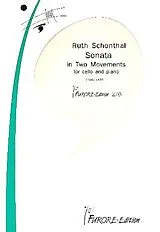 Ruth E. Schonthal Notenblätter Sonata in 2 movements