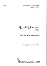 Marianna Martines Notenblätter Dixit Dominus