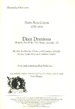 Maria Rosa Coccia Notenblätter Dixit dominus domino meo für