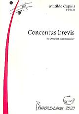 Matilde Capuis Notenblätter Concentus brevis