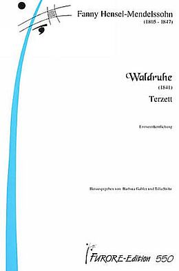 Fanny (Mendelssohn) Hensel Notenblätter Waldruhe