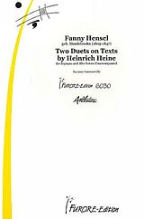 Fanny (Mendelssohn) Hensel Notenblätter 2 Duette mit Text von Heinrich Heine