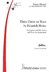 Fanny (Mendelssohn) Hensel Notenblätter 3 Duets on Texts by Heinrich Heine