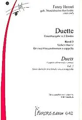 Fanny (Mendelssohn) Hensel Notenblätter Duette Band 3