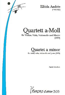 Elfrida Andrée Notenblätter Quartett a-Moll für Klavier und