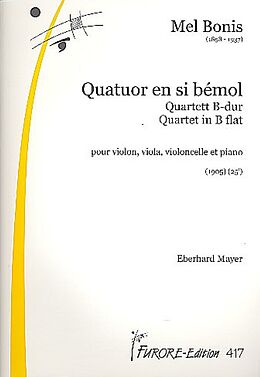Mel (Domange, Mélanie) Bonis Notenblätter Quartett B-Dur