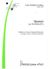 Louise Adolpha Le Beau Notenblätter Quartett op.28 (1883)