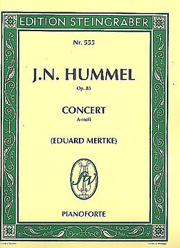 Johann Nepomuk Hummel Notenblätter Konzert a-Moll op.85 für Klavier