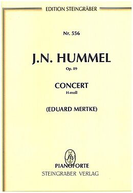 Johann Nepomuk Hummel Notenblätter Konzert h-Moll op.89