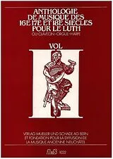 Notenblätter Anthologie de Musique de 16e, 17e et 18e siècles vol.2