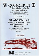Francesco Onofrio Manfredini Notenblätter Konzert F-Dur op.32,1
