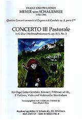 Franz Joseph Leonti Meyer von Schauensee Notenblätter Konzert C-Dur op.8,1 Nr.3 (Pastorale)