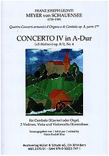 Franz Joseph Leonti Meyer von Schauensee Notenblätter Konzert A-Dur op.8,1 Nr.4 (Il Molino)