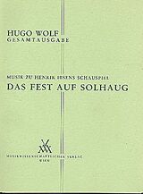 Hugo Wolf Notenblätter Musik zu Henrik Ibsens Schauspiel