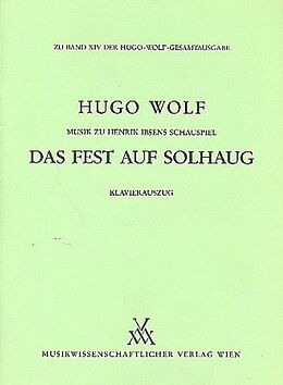 Hugo Wolf Notenblätter Musik zu Henrik Ibsens Schauspiel