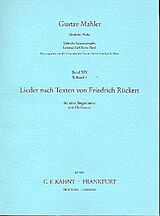 Gustav Mahler Notenblätter Lieder nach Texten von Friedrich Rückert