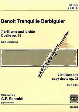 Benoit Tranquille Berbiguier Notenblätter 7 brilliante und leichte Duette op.28