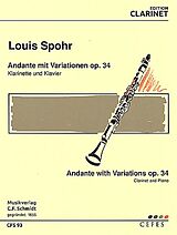 Ludwig (Louis) Spohr Notenblätter Andante und Variationen op.34