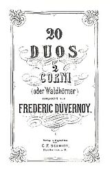 Frederic Nicholas Duvernoy Notenblätter 20 Duos