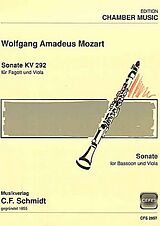 Wolfgang Amadeus Mozart Notenblätter Sonate KV292