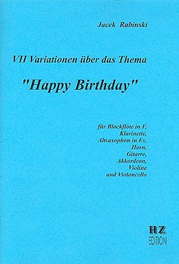 Jacek Ansgar Rabinski Notenblätter 7 Variationen über Happy Birthday