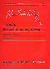Johann Sebastian Bach Notenblätter Das wohltemperierte Klavier 1