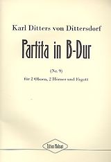 Karl Ditters von Dittersdorf Notenblätter Partita B-Dur Nr.9 für 2 Oboen