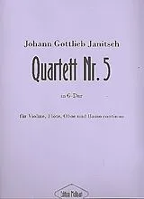 Johann Gottlieb Janitsch Notenblätter Quartett G-Dur Nr.5