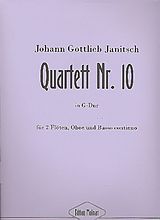 Johann Gottlieb Janitsch Notenblätter Quartett G-Dur Nr.10