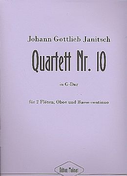 Johann Gottlieb Janitsch Notenblätter Quartett G-Dur Nr.10