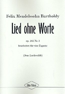 Felix Mendelssohn-Bartholdy Notenblätter Lied ohne Worte op.102,3