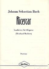 Johann Sebastian Bach Notenblätter Ricercar à 3