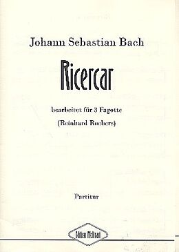 Johann Sebastian Bach Notenblätter Ricercar à 3