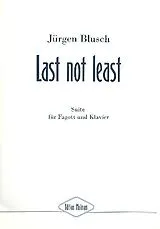 Jürgen Blusch Notenblätter Last but not least für Fagott und Klavier