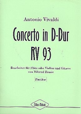Antonio Vivaldi Notenblätter Konzert D-Dur RV93