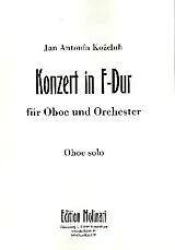 (Kozeluh) Johann Anton Evangelista Kozeluch Notenblätter Konzert F-Dur