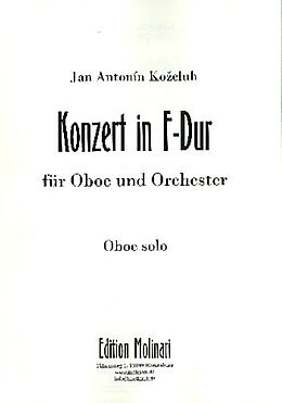 (Kozeluh) Johann Anton Evangelista Kozeluch Notenblätter Konzert F-Dur