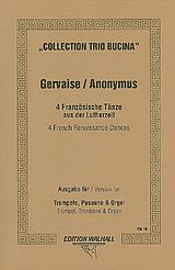 Claude Gervaise Notenblätter 4 französische Tänze aus der Lutherzeit