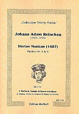 Johann Adam Reincken Notenblätter Hortus musicus 1687 Partiten 5 und 6