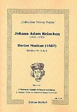 Johann Adam Reincken Notenblätter Hortus musicus 1687 Partiten 5 und 6