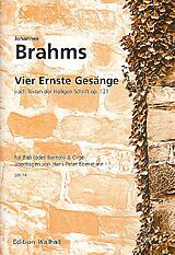 Johannes Brahms Notenblätter 4 ernste Gesänge op.121
