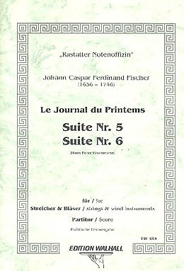 Johann Caspar Ferdinand Fischer Notenblätter Suiten Nr.5 und Nr.6