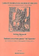 Stefano Bernardi Notenblätter Sinfonia concertata quinta all epistola