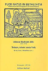 Johann Rudolf Ahle Notenblätter Tröstet tröstet mein Volk