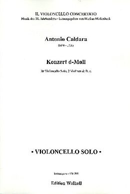 Antonio Caldara Notenblätter Konzert d-Moll