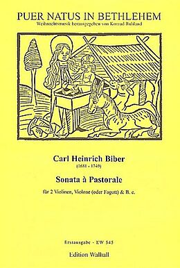 Carl Heinrich Biber Notenblätter Sonata a Pastorale