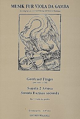 Gottfried Finger Notenblätter 2 Sonaten