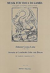 Johann Georg Lang Notenblätter Sonata
