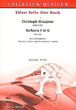 Christoph Graupner Notenblätter Sinfonia G-Dur Nr.2 GWV608